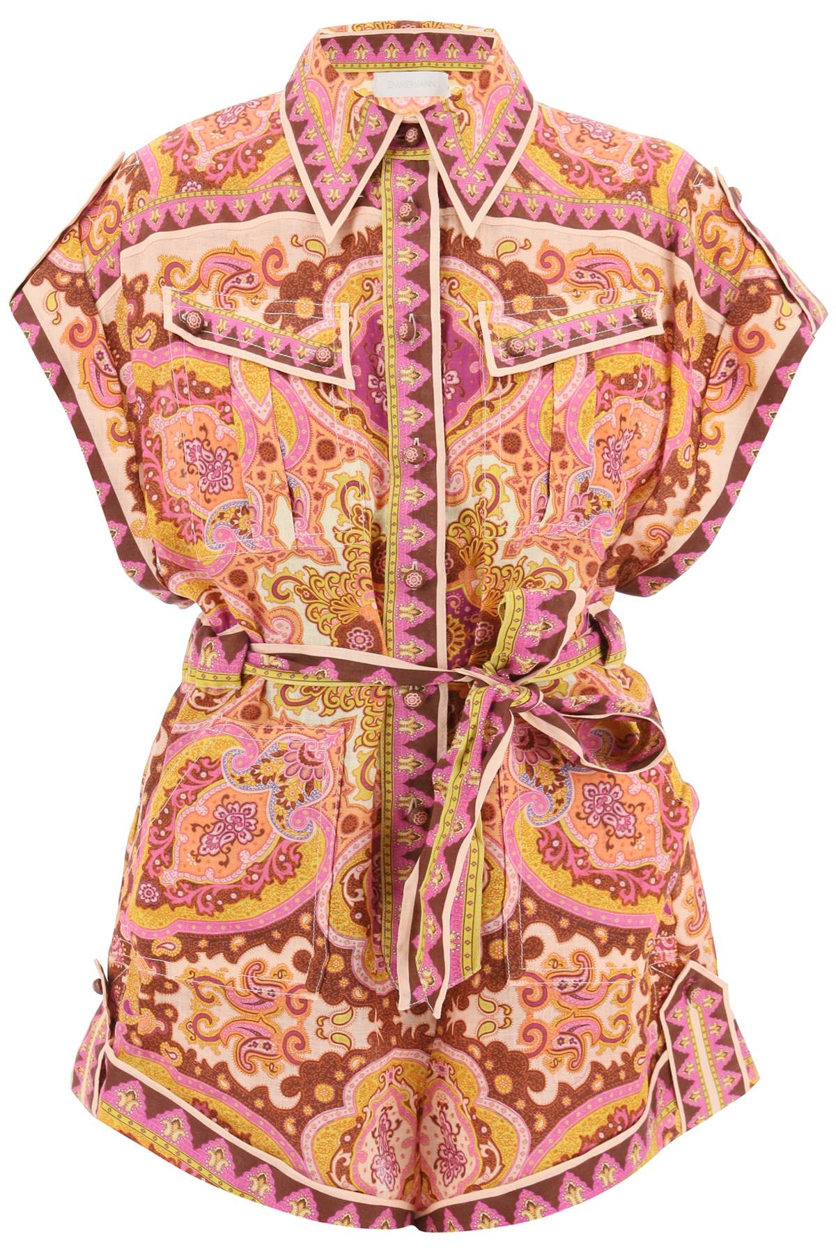 Zimmermann 'Halcyon' Playsuit With Paisley Pattern-Zimmermann-0-Urbanheer