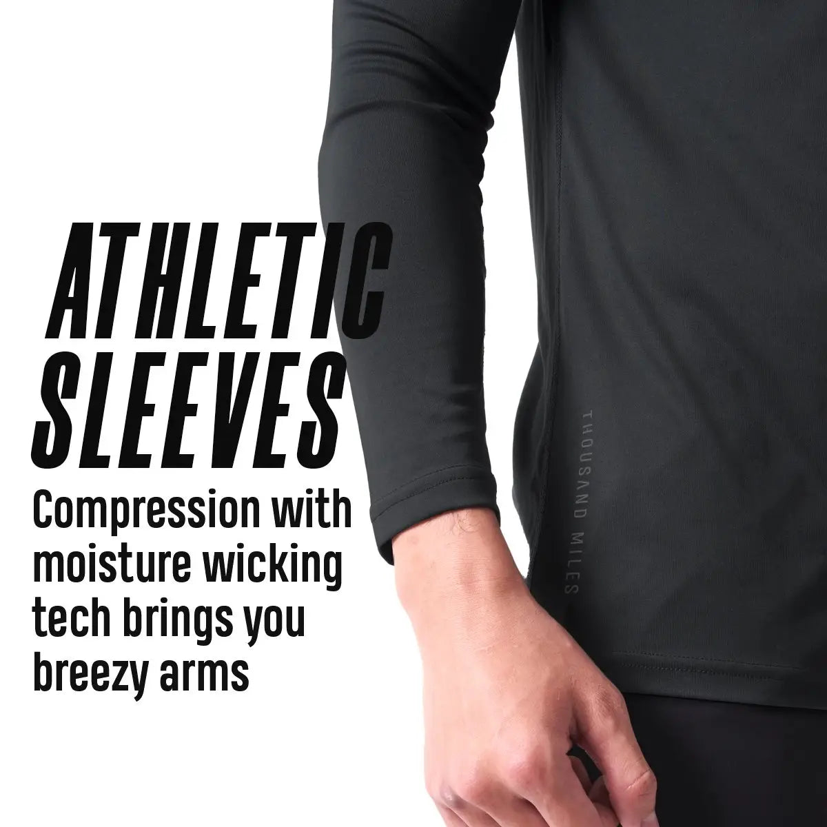 Tm Men Workout Long Sleeve T-Shirt - Black-Clothing - Men-Thousand Miles-XS-Urbanheer