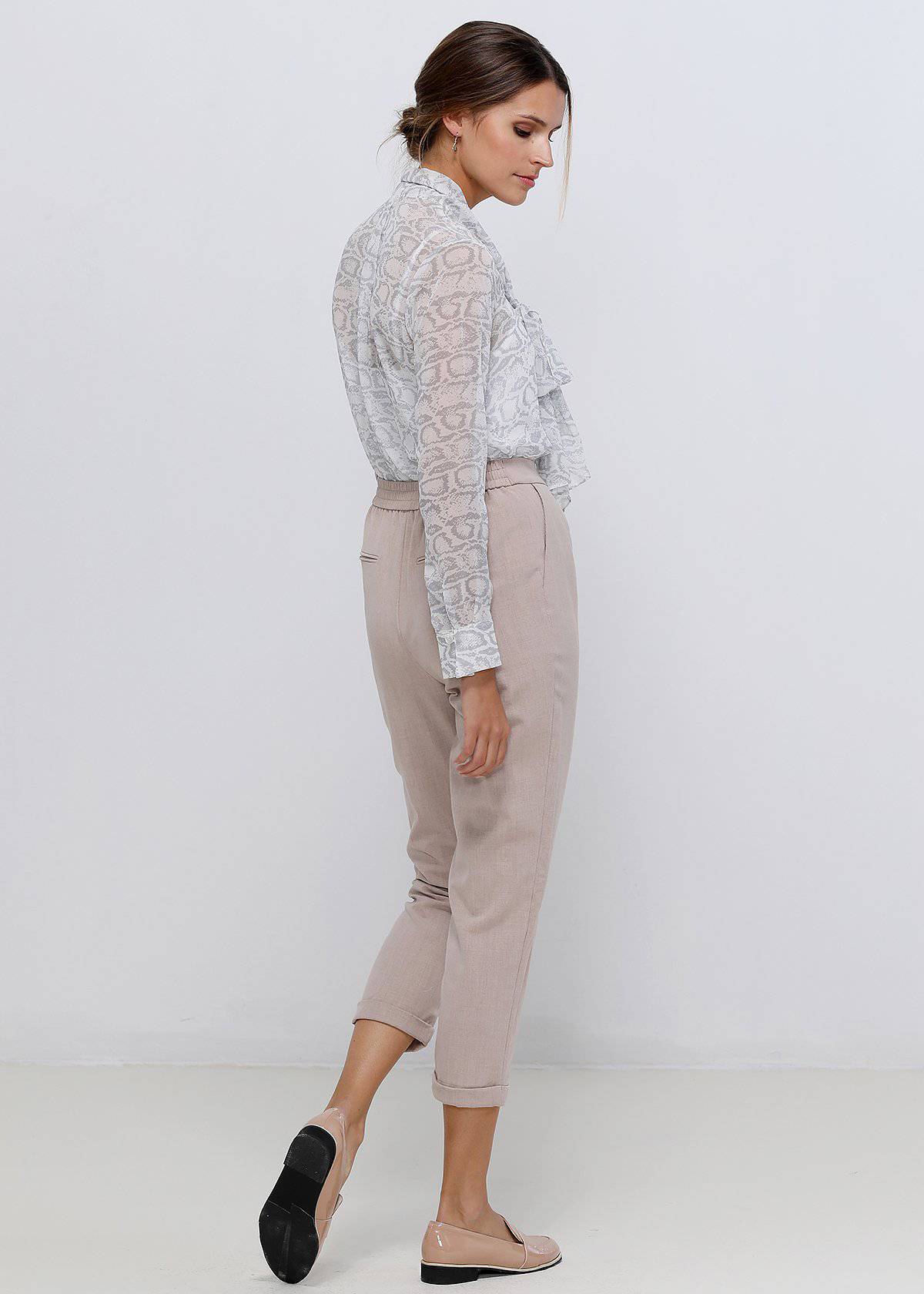 Tie Neck Sheer Blouse In Ivory Silver-Lemon Hera-L-Urbanheer
