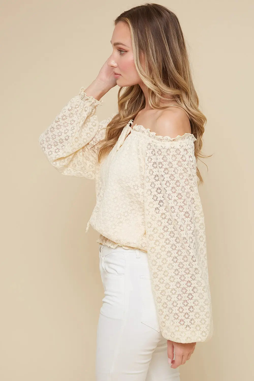 Cream Lace Top-Saints & Hearts-S-Urbanheer