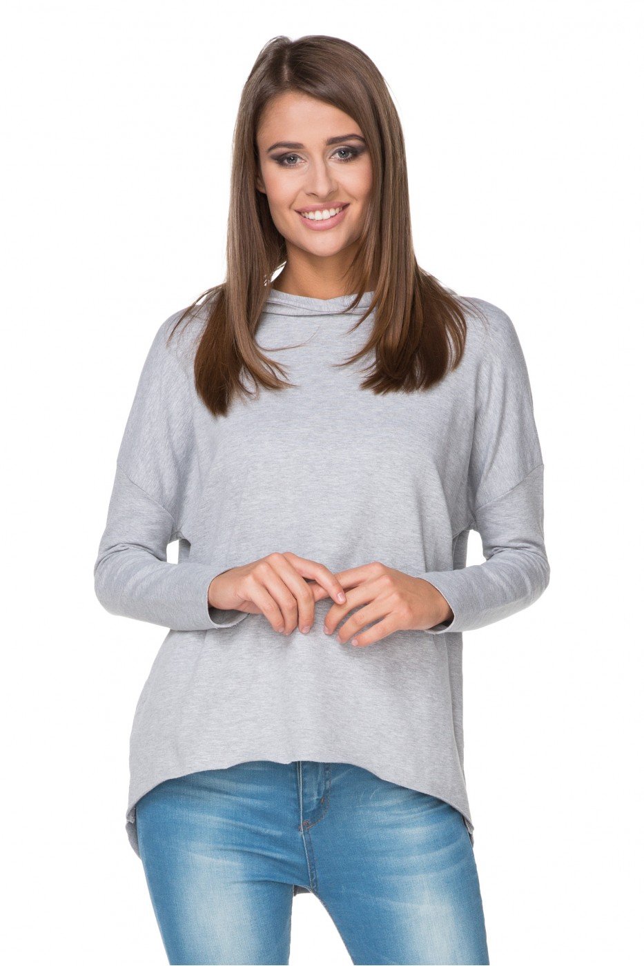 Women Cloudsoft Comfort Sweatshirt 107345 Tessita-Clothing - Women-Tessita-grey-S/L-Urbanheer