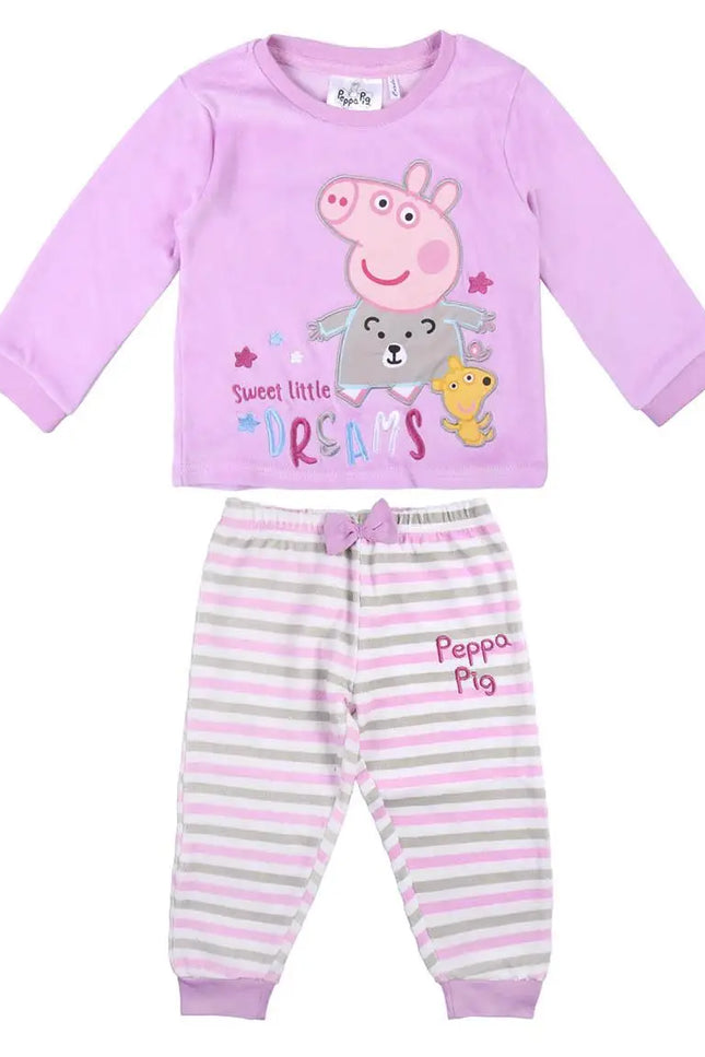 Peppa Pig Velour Cotton Long Pyjamas.-Mastoys-Urbanheer