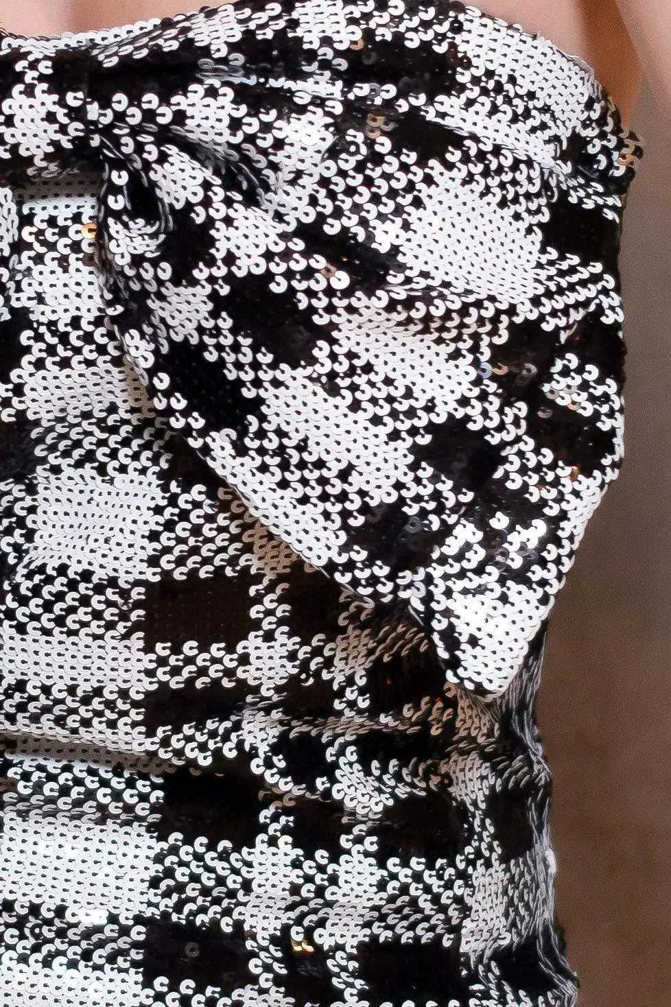 Sequined Plaid Mini Dress-Eva Franco-10-Urbanheer