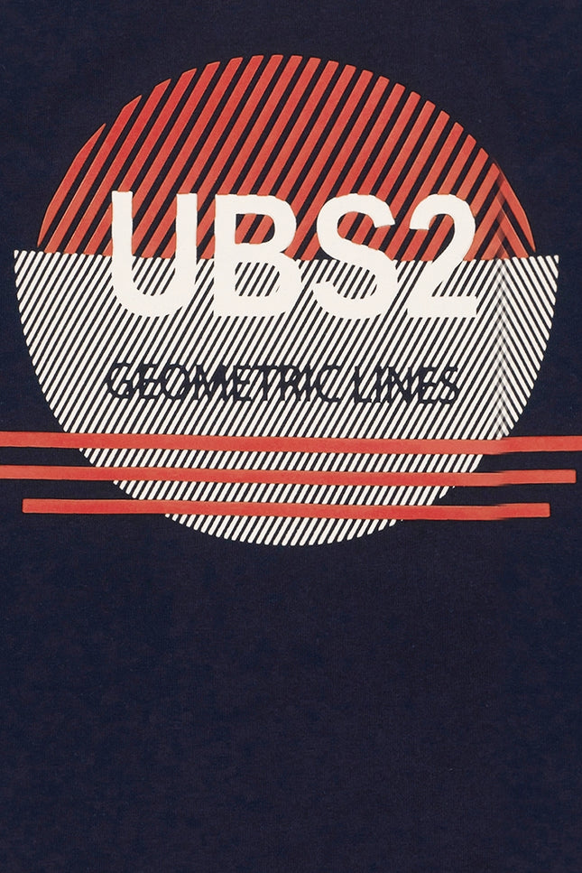 Boy'S T-Shirt In Navy Blue Cotton Jersey-UBS2-Urbanheer