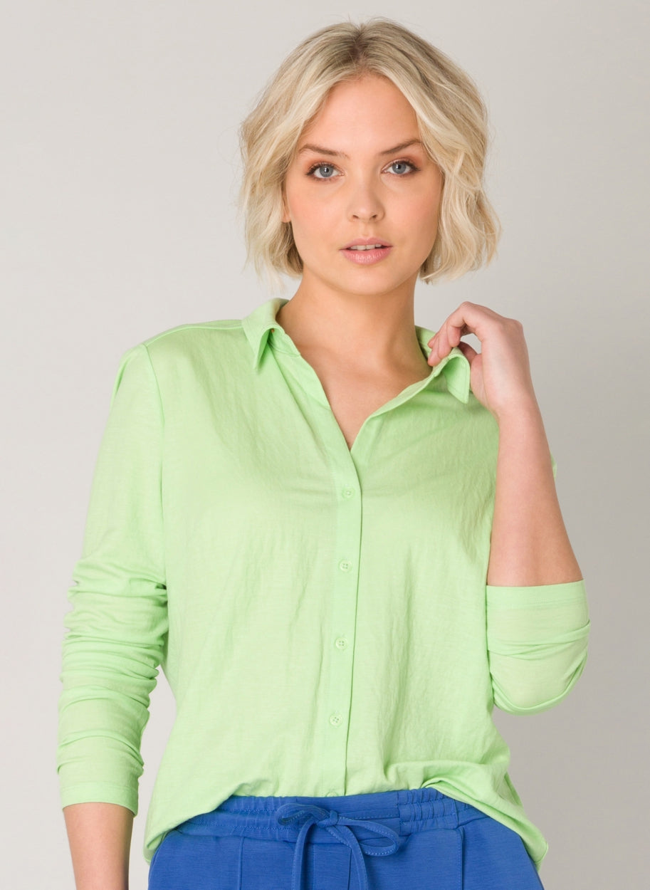 Isoel Soft Jersey Blouse-Yest-2-Green-Urbanheer