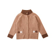 Toddler Merino Wool Cardigan-Caramel Mushroom-NORSU-ORGANIC-Caramel-18-24M-Urbanheer