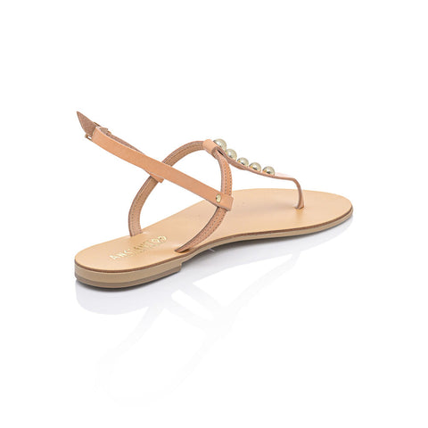 Ancientoo T-Straps Sandals Melina-T strap-Ancientoo-NATURAL GOLD/NUDE-US 5.5 / EU 36-Urbanheer