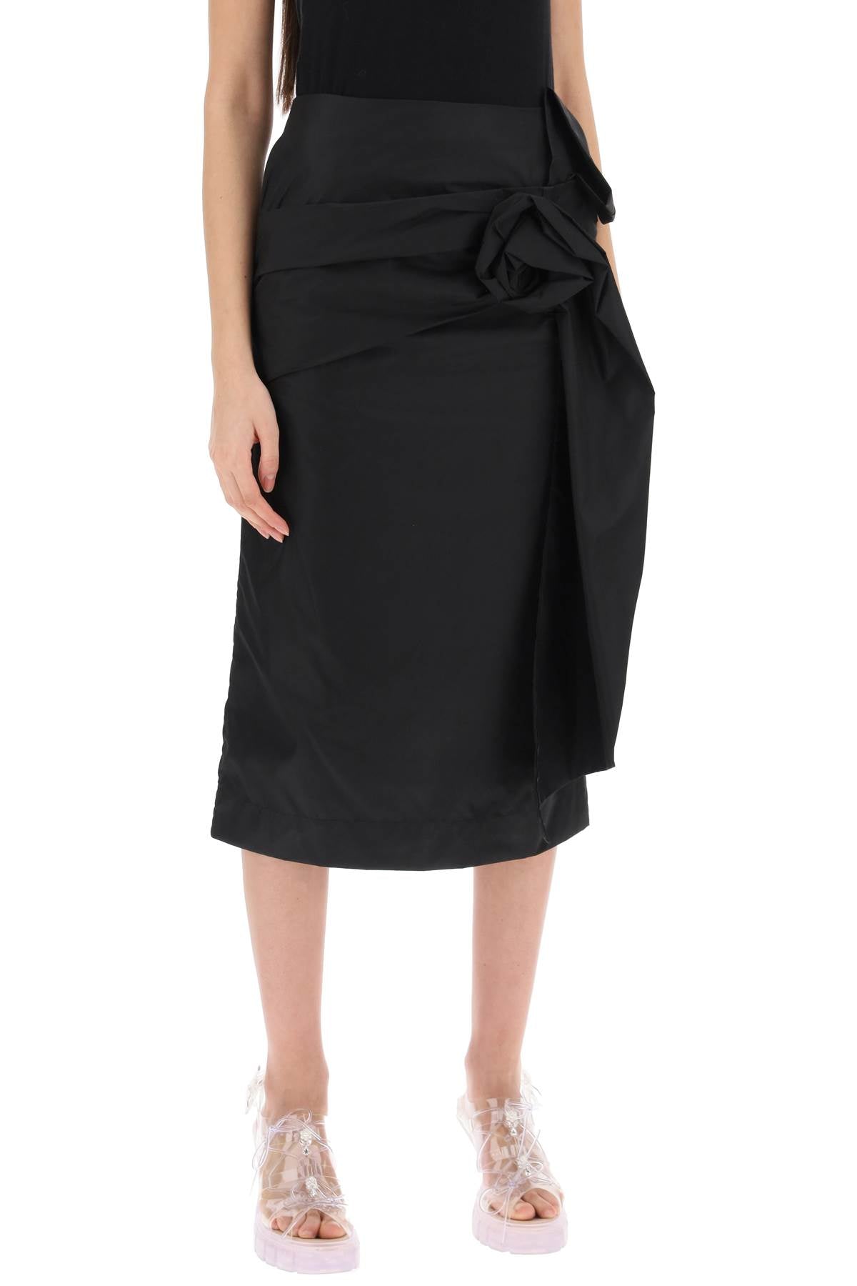 Simone rocha pencil skirt with floral applique-Simone Rocha-6-Urbanheer