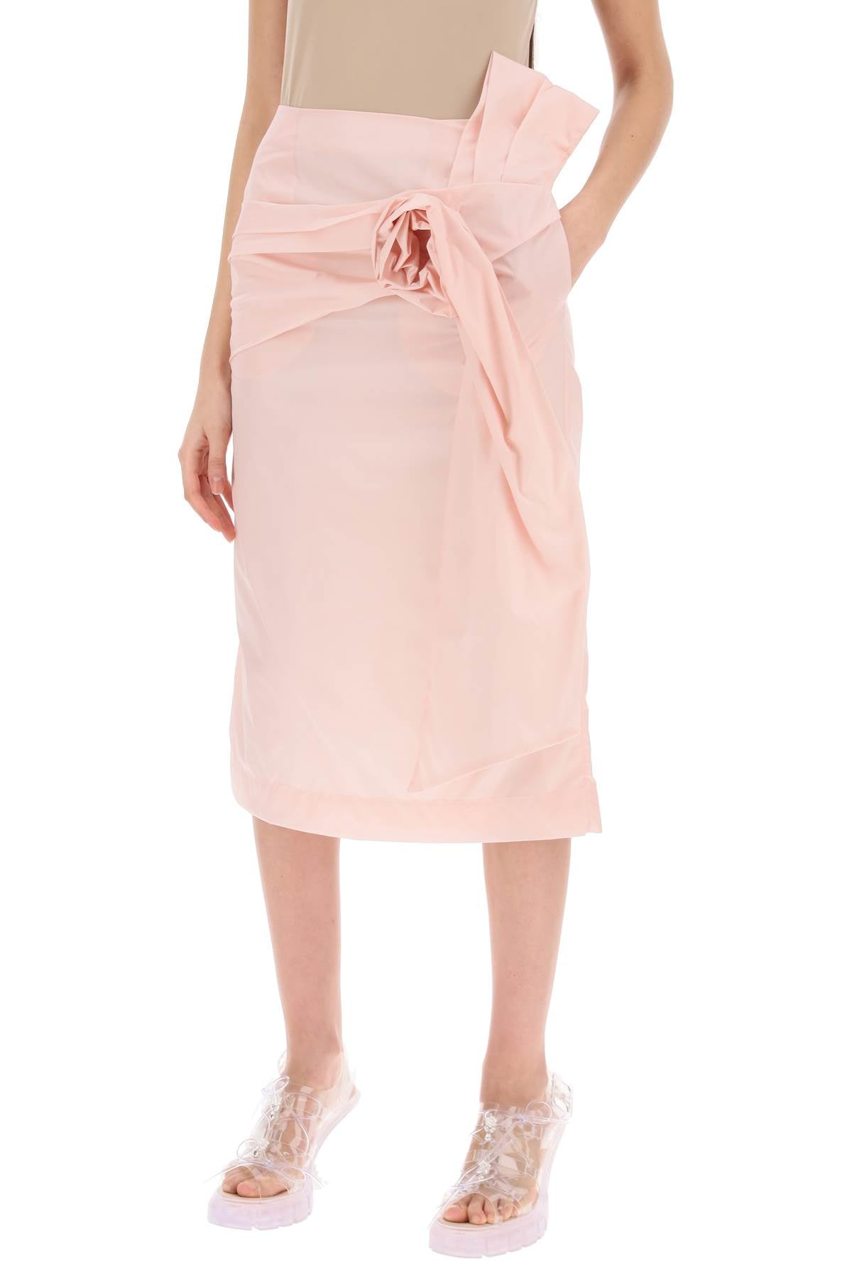 Simone rocha pencil skirt with floral applique-Simone Rocha-6-Urbanheer