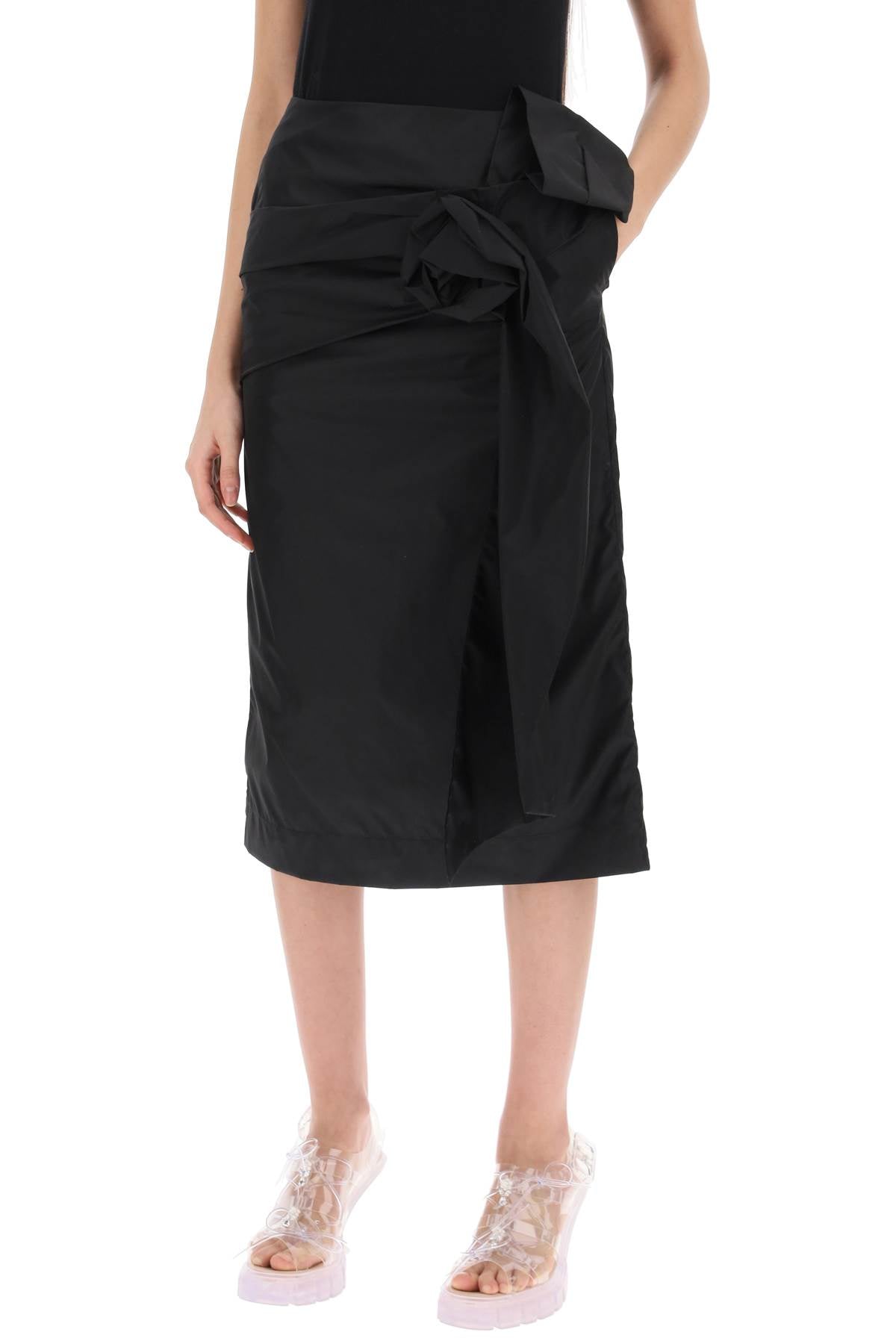 Simone rocha pencil skirt with floral applique-Simone Rocha-6-Urbanheer