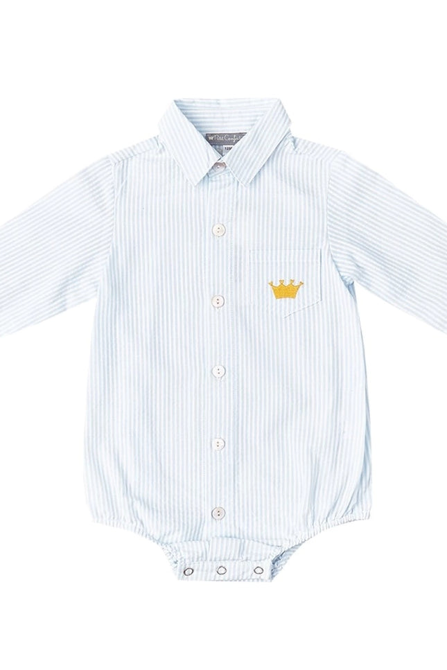 Crown Embroidered Shirt Onesie.