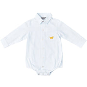 Crown Embroidered Shirt Onesie.-Petit confection-3M-Urbanheer
