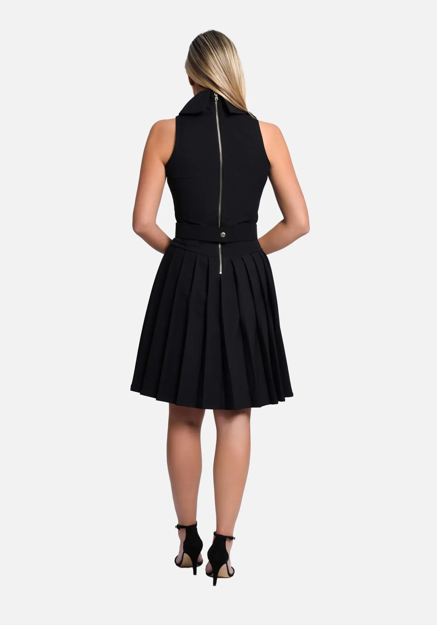 Laura Sleeveless Dress - Black-Avoure Couture-S-Urbanheer