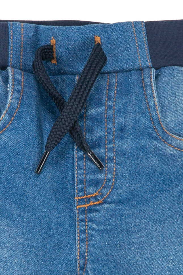 Ubs2 Baby Boy'S Blue Superflex Cotton Denim Trousers-UBS2-Urbanheer