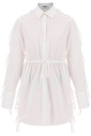 Msgm mini shirt dress with cut-outs and bows-MSGM-40-Urbanheer