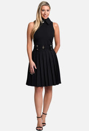 Laura Sleeveless Dress - Black-Avoure Couture-S-Urbanheer