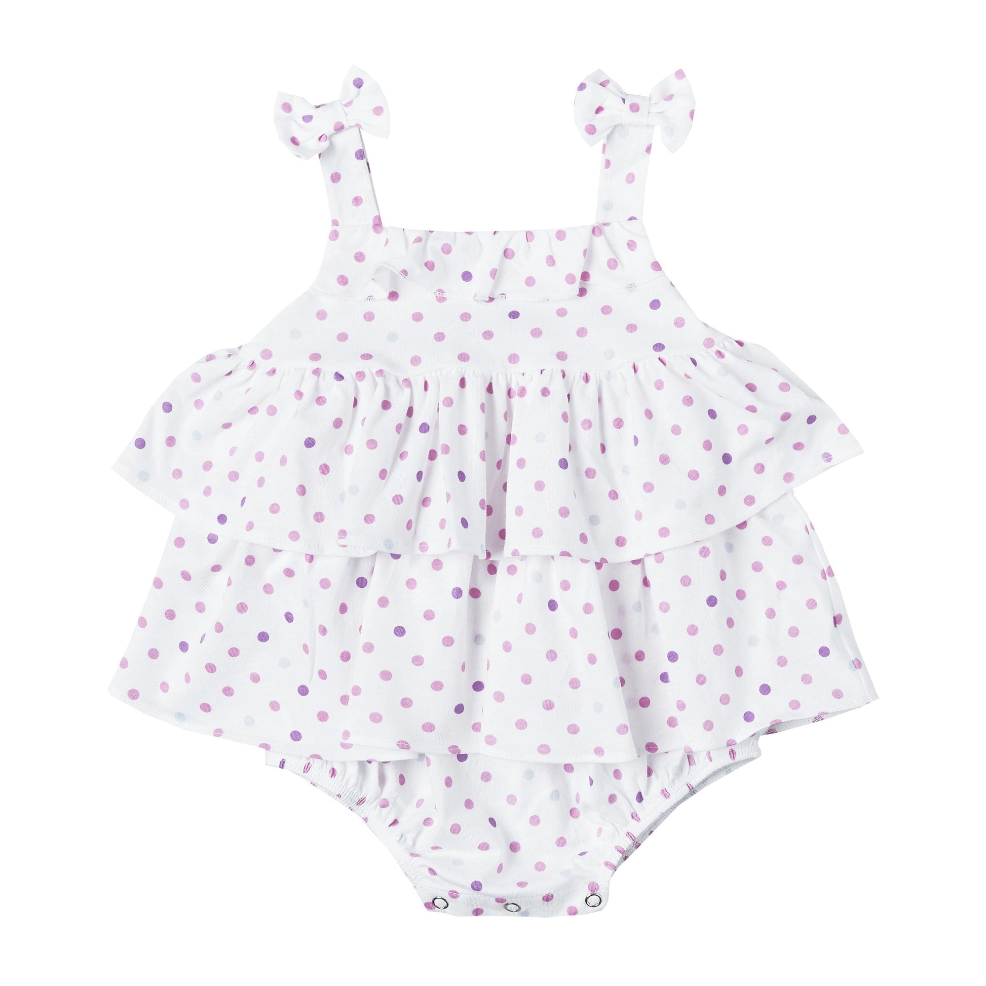 Polka Dot Ruffle Romper.-Petit Confection-3M-Urbanheer