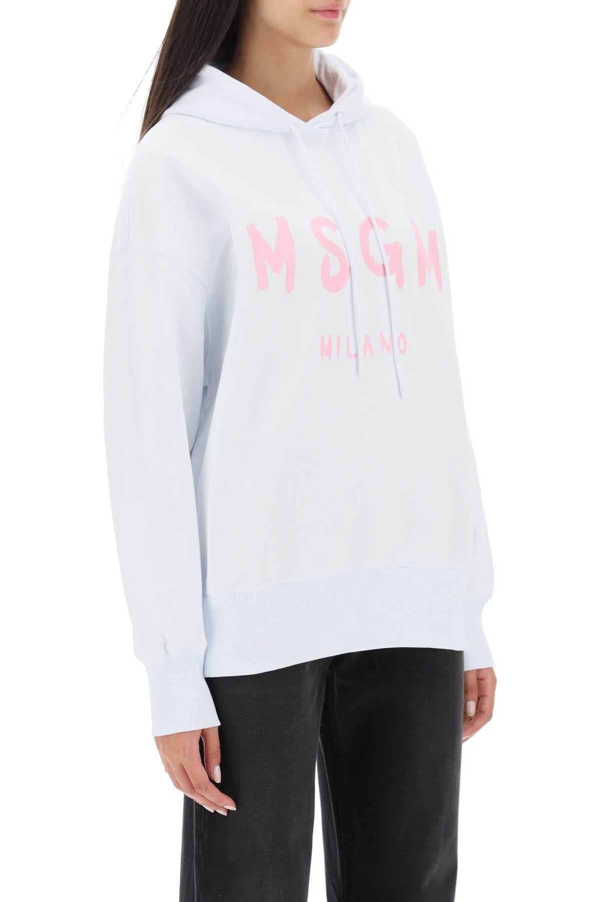 Msgm brushed logo hoodie-MSGM-L-Urbanheer