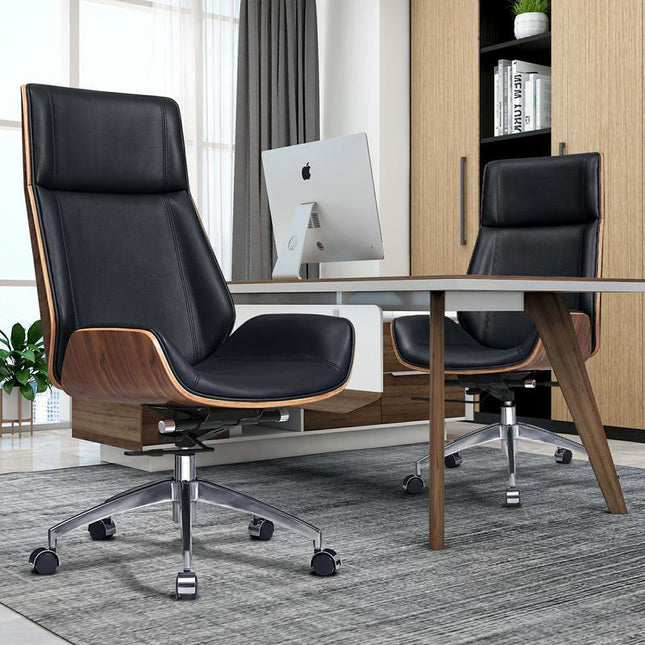 Genuine Leather Office Chair-G-BlakHom-Urbanheer