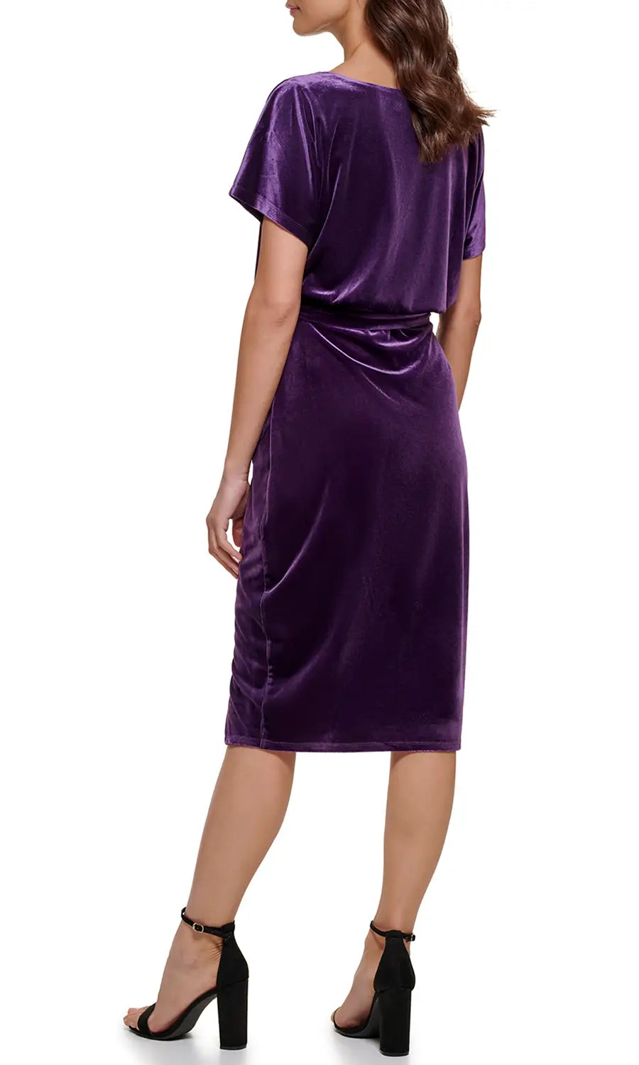 Velvet Blouson Cocktail Dress.-KENSIE-XS-RED-Urbanheer