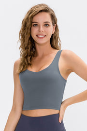 Cropped Scoop Neck Active Tank Top-Street 360-Cloudy Blue-4/S-Urbanheer