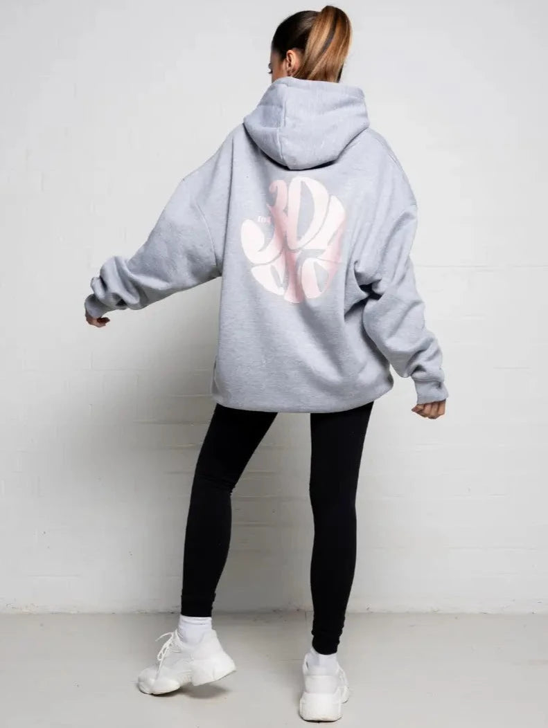 304 Womens Tile Hoodie Grey (Oversized)-304 Clothing-S-Urbanheer