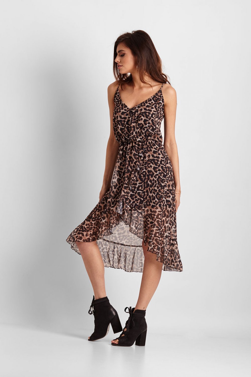 Ivon Gown Ariana leopard Dress-UHXE-34-Urbanheer