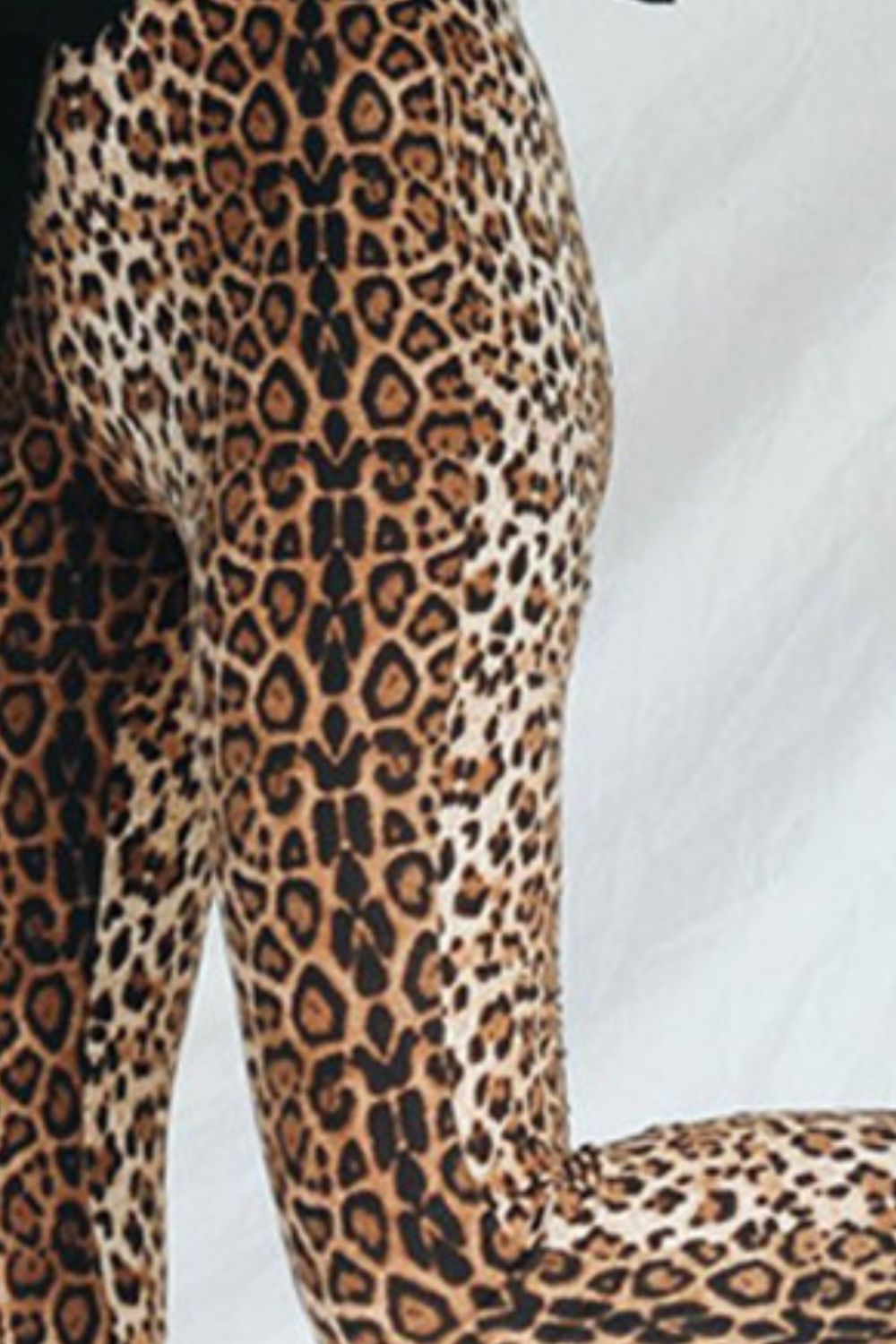 Leopard Print Flare Leg Pants-Street 360-Leopard-S-Urbanheer