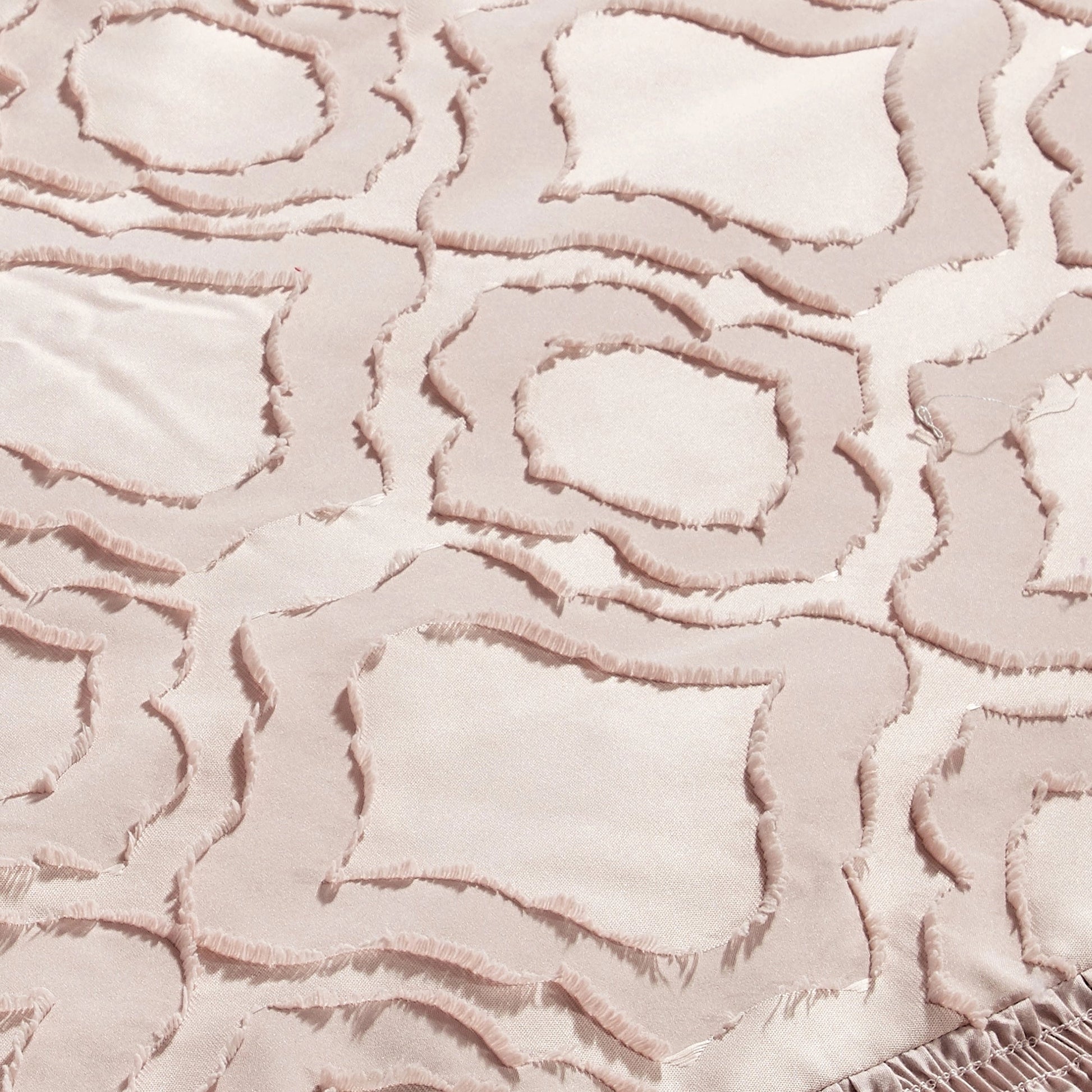 Ultra Soft Ruffle Pink Pleated Comforter - 7 Piece Set-linen mart-King-Urbanheer