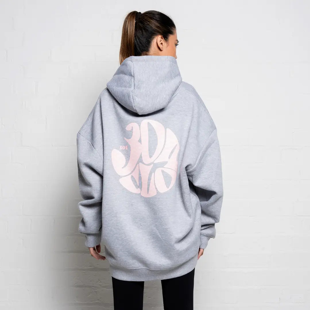 304 Womens Tile Hoodie Grey (Oversized)-304 Clothing-S-Urbanheer