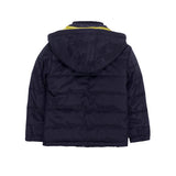 UBS2 Navy blue boy's jacket with detachable hood.