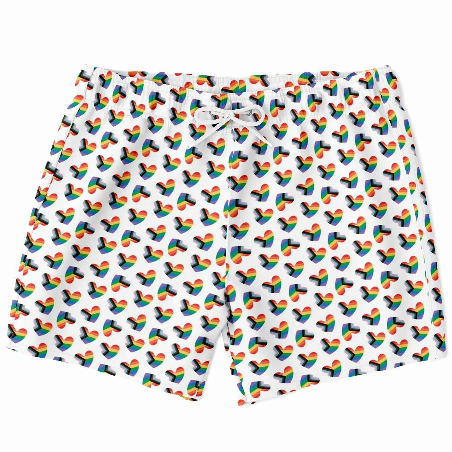 Love Pride 5.5" Men Swim Shorts-Subliminator-XS-Urbanheer
