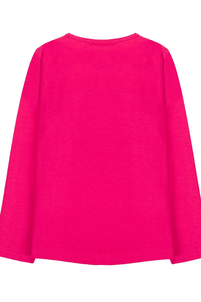 Girl'S T-Shirt In Fuchsia Stretch Cotton Fabric.-UBS2-Urbanheer