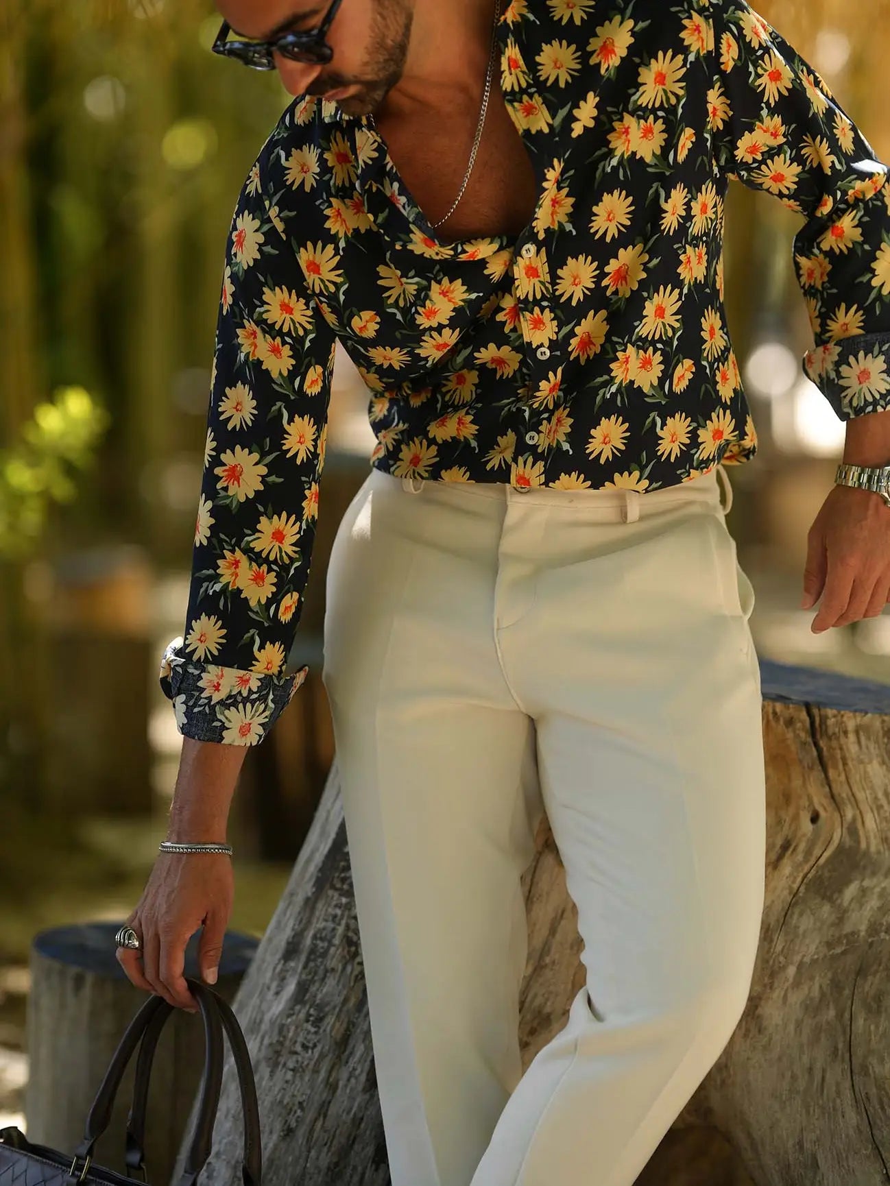 Floral Print Shirt Men'S Shirt-Clothing - Men-Donato-S-Urbanheer