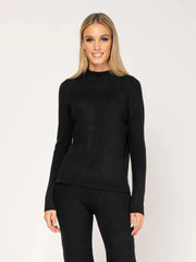 Long-Sleeved Knitted Sweater With Perkins Collar.-Tantra-S-Urbanheer