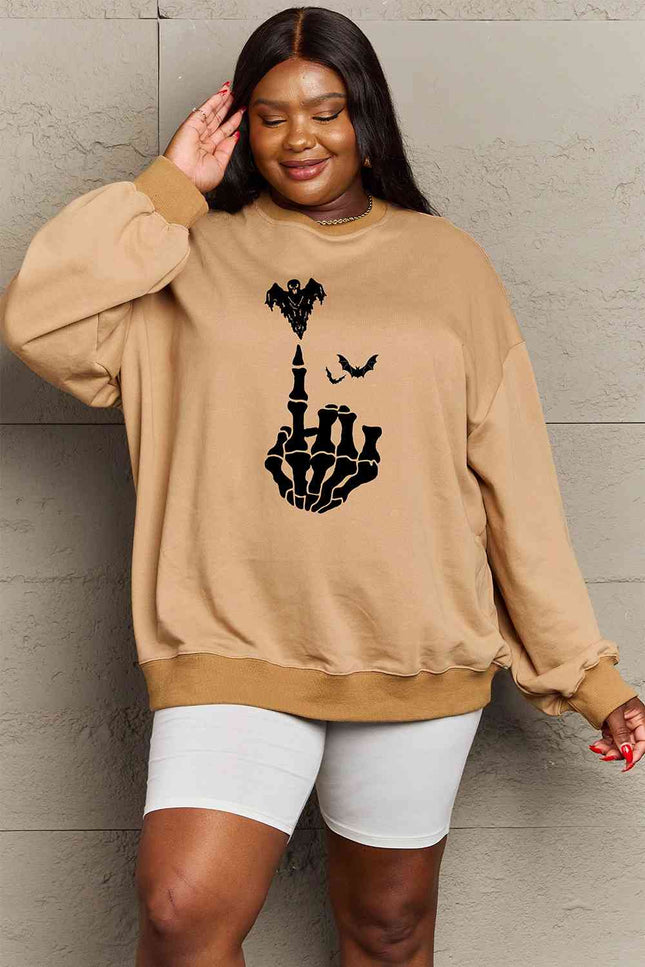 Simply Love Full Size Halloween Element Graphic Sweatshirt-UHX-Urbanheer