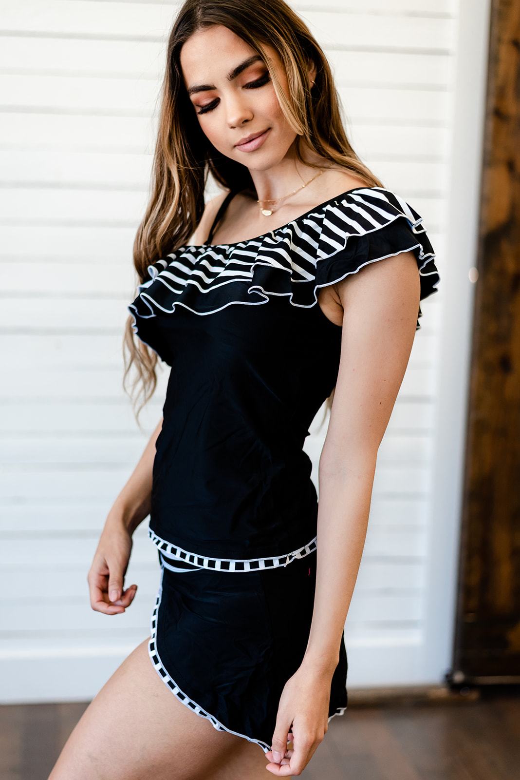 For The Love Of Ruffle Tankini-UHXSW-Tribal-S-Urbanheer