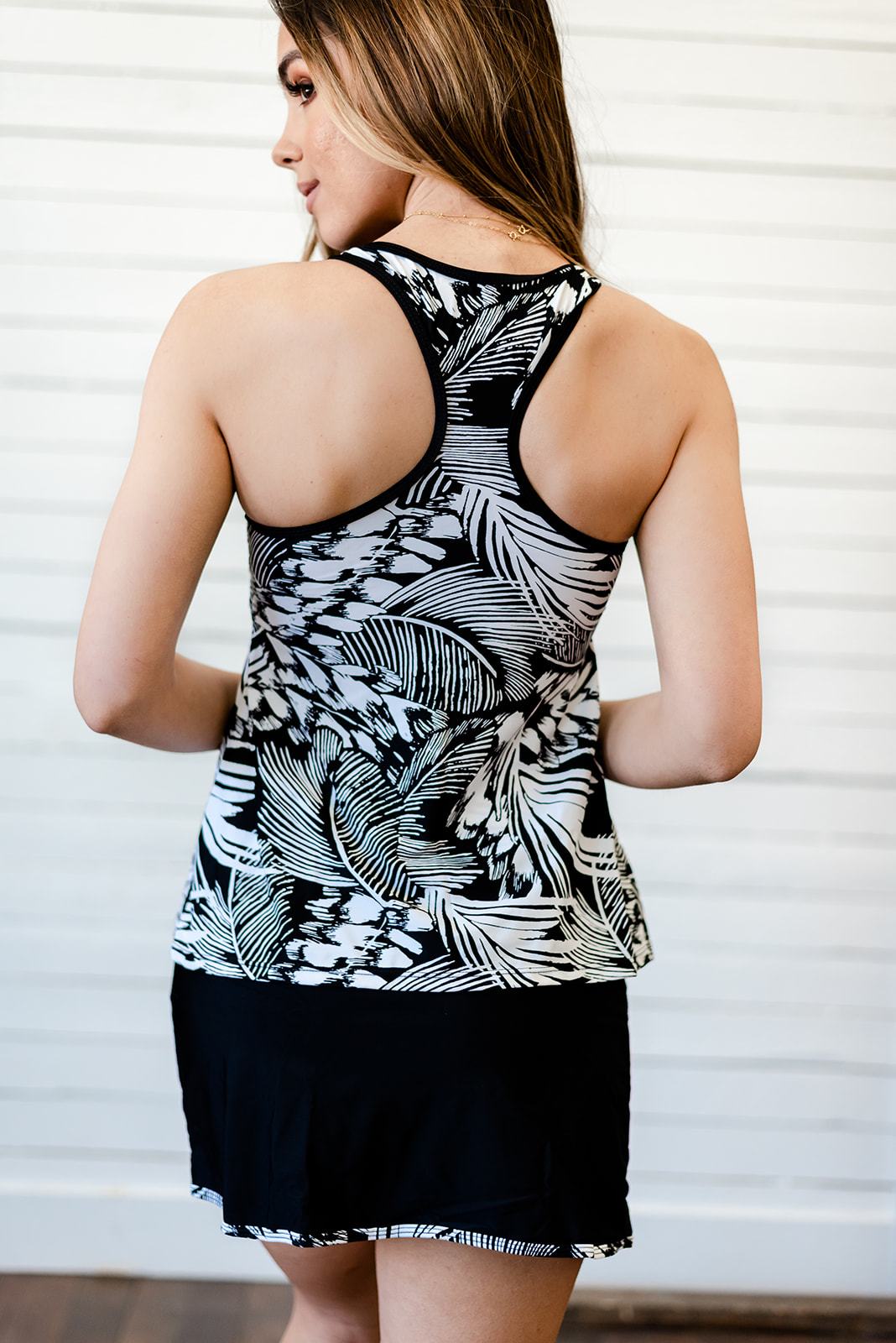 Ocean Paradise Tankini-UHXSW-Black-S-Urbanheer