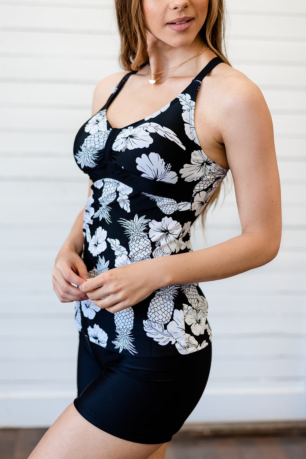 Tropical Print Tankini-UHXSW-S-Urbanheer