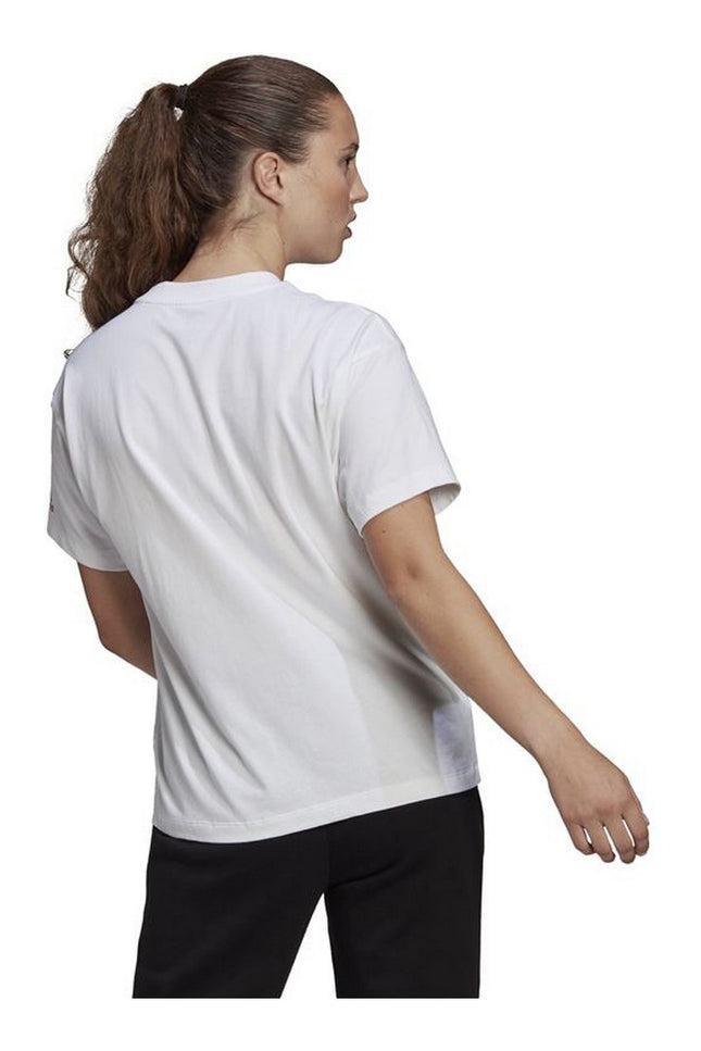 Men’s Short Sleeve T-Shirt Adidas Giant Logo White-Adidas-Urbanheer