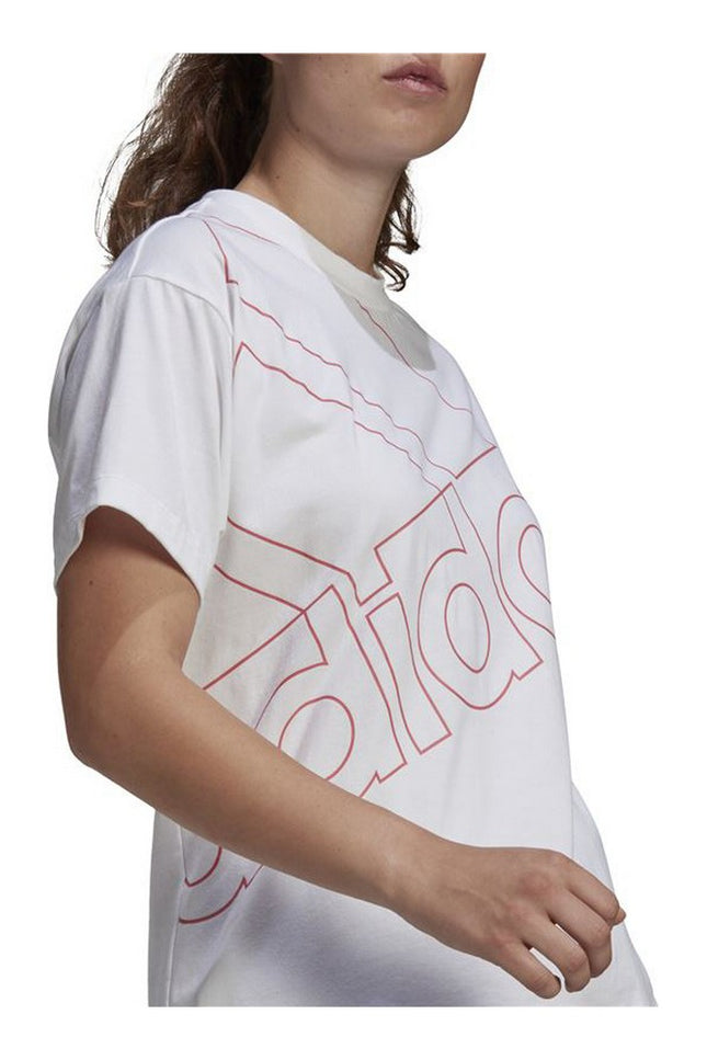 Men’s Short Sleeve T-Shirt Adidas Giant Logo White-Adidas-Urbanheer