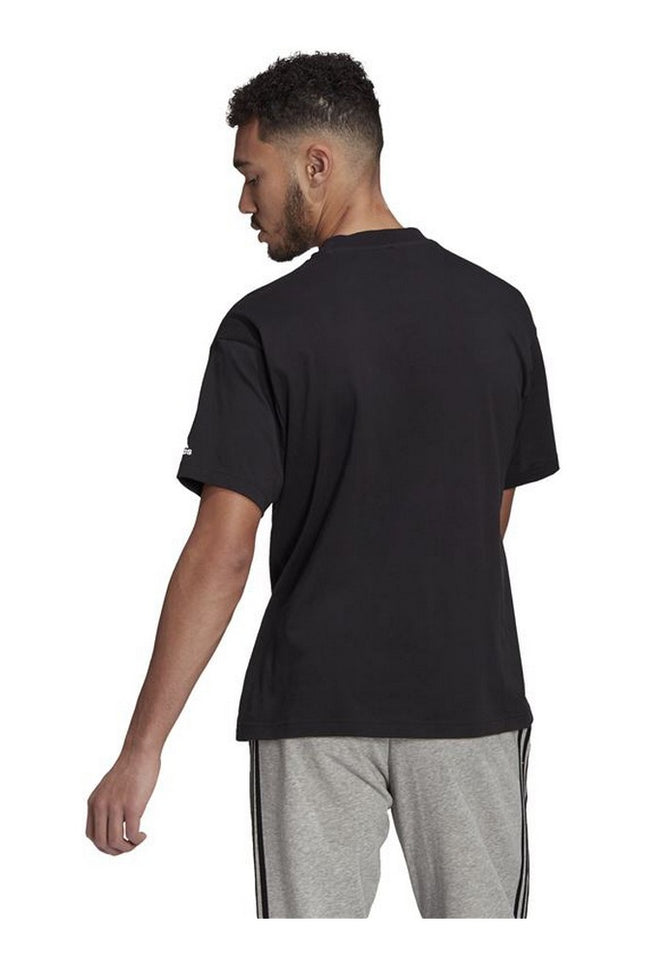 Men’s Short Sleeve T-Shirt Adidas Giant Logo Black-Adidas-Urbanheer
