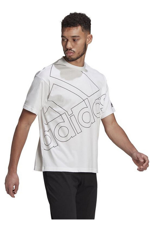 Men’S Short Sleeve T-Shirt Adidas Giant Logo White-Adidas-Urbanheer