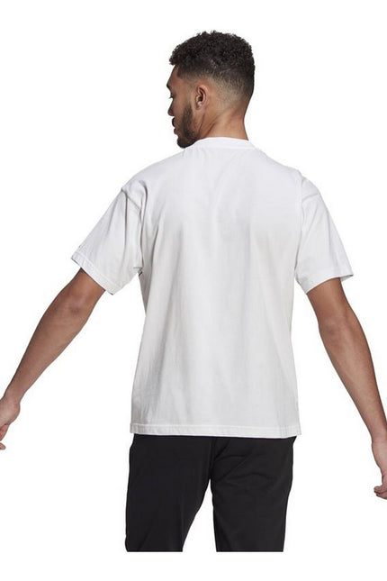 Men’S Short Sleeve T-Shirt Adidas Giant Logo White-Adidas-Urbanheer