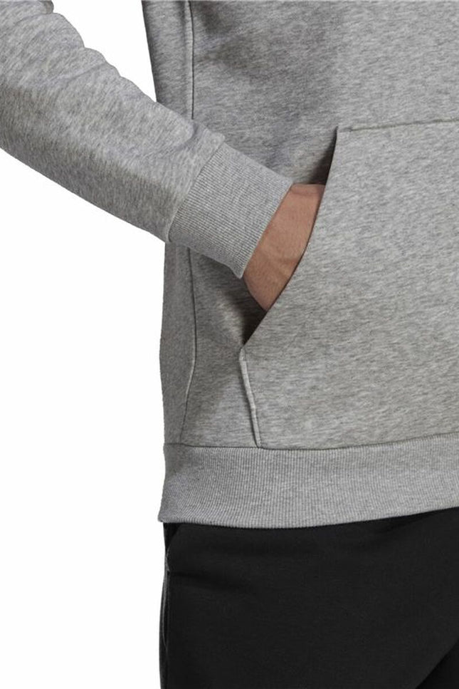 Men’s Hoodie Adidas Essentials Fleece Big Logo Grey-Sports | Fitness > Sports material and equipment > Sports sweatshirts-Adidas-Urbanheer