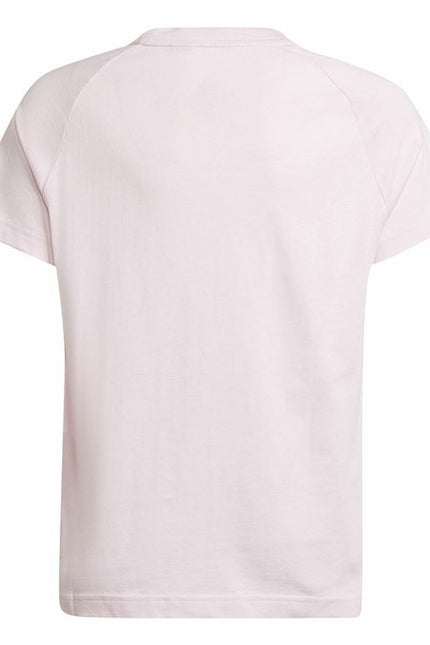 Child's Short Sleeve T-Shirt Adidas Dance Metallic-Print Pink