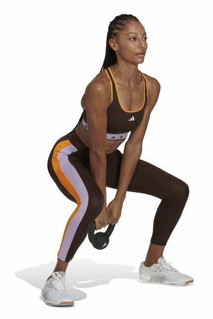 Sport leggings for Women Adidas Hyperglam 7/8 Brown-Adidas-Urbanheer
