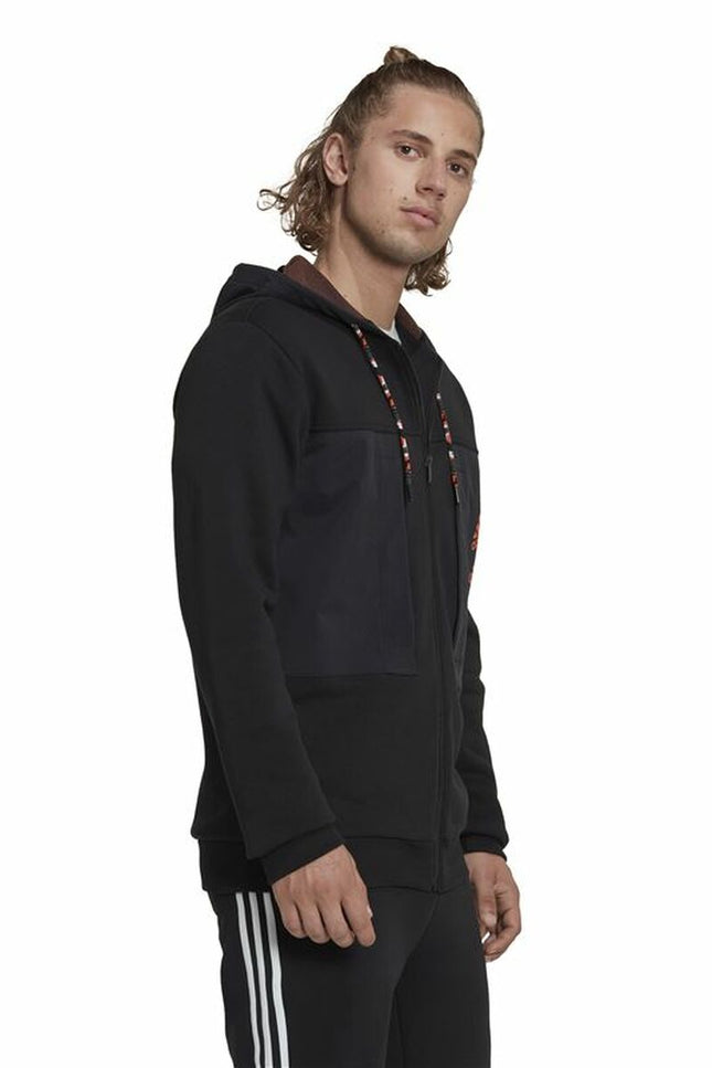 Men’S Hoodie Adidas Essentials Brandlove Black-Sports | Fitness > Sports material and equipment > Sports sweatshirts-Adidas-Urbanheer