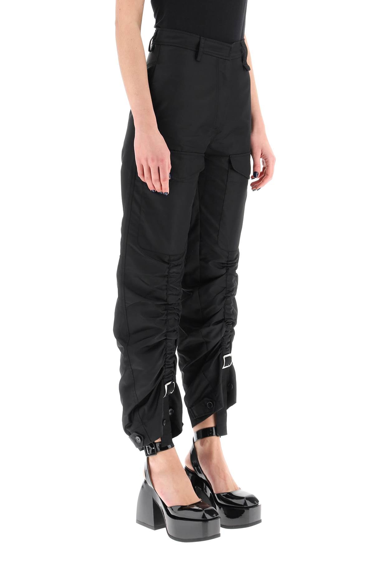 Simone rocha adjustable satin cargo pants-Simone Rocha-8-Urbanheer