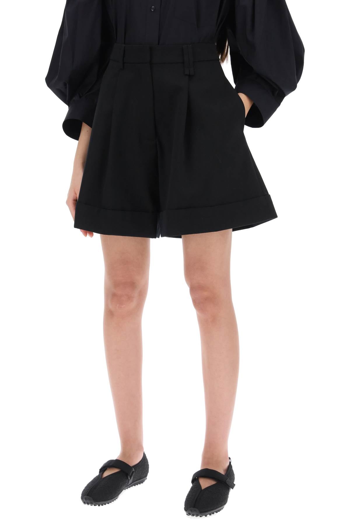 Simone rocha flared shorts with cuffed hem-Simone Rocha-6-Urbanheer